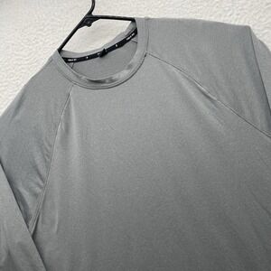 Public Rec T-Shirt Mens Large L Heather Gray Performance Tech Raglan Long Sleeve
